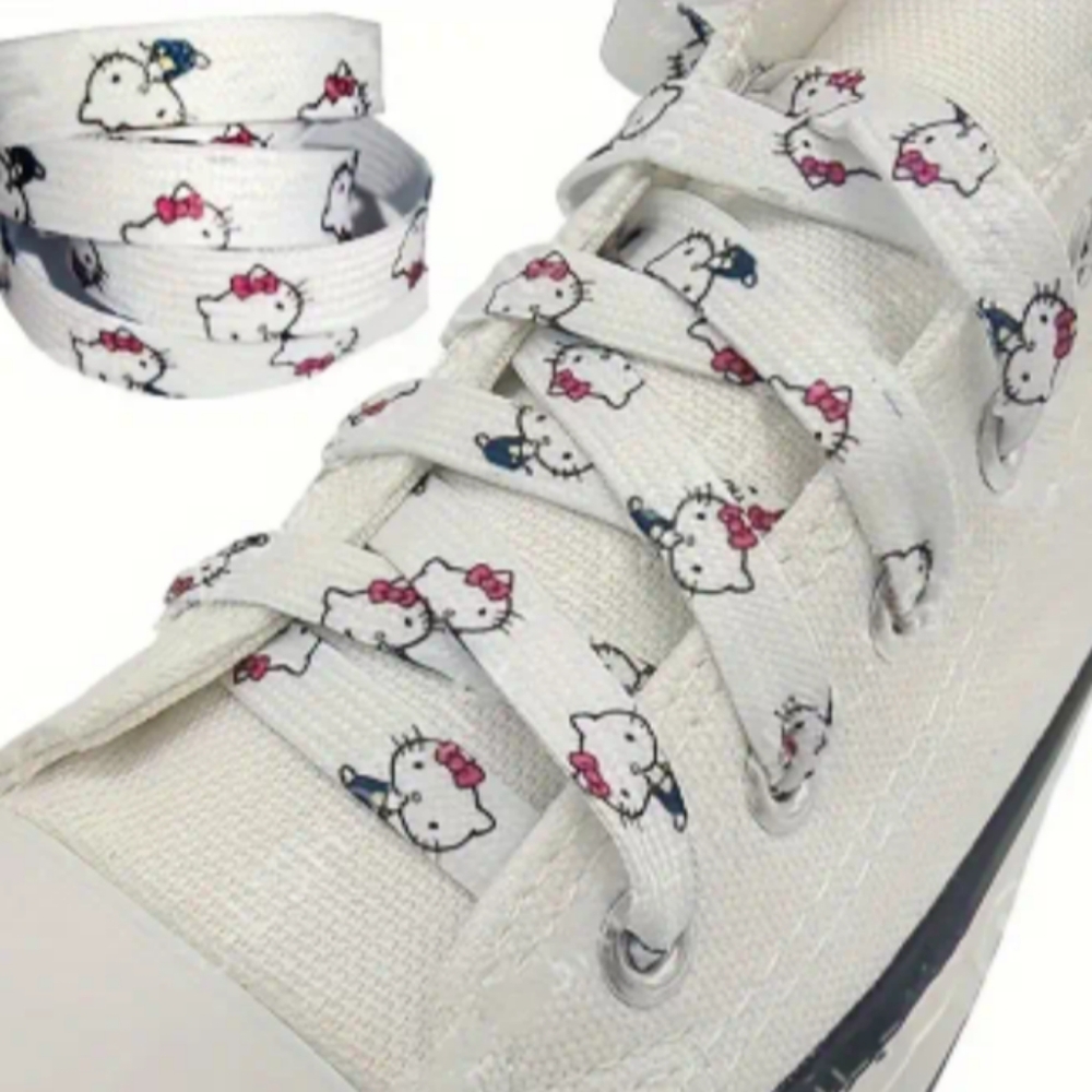 Sanrio Hello Kitty Cartoon Pattern Shoelaces Set - Casual Fiber Non-woven